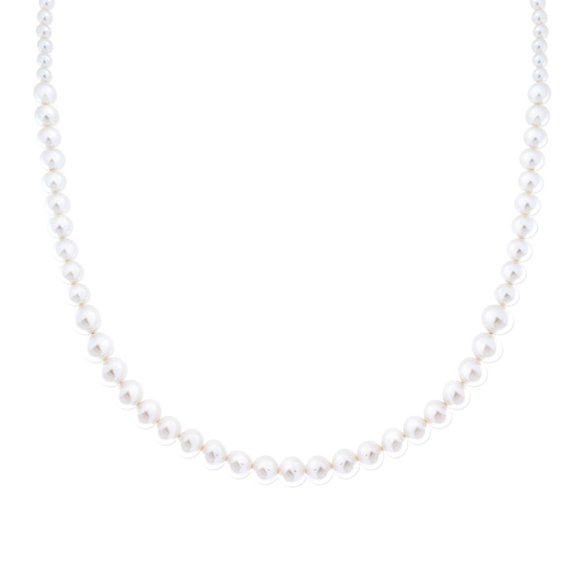 Collana Perla Degrade in Vetro perlato con filo e chiusura in ARGENTO 925 Galvanica Oro