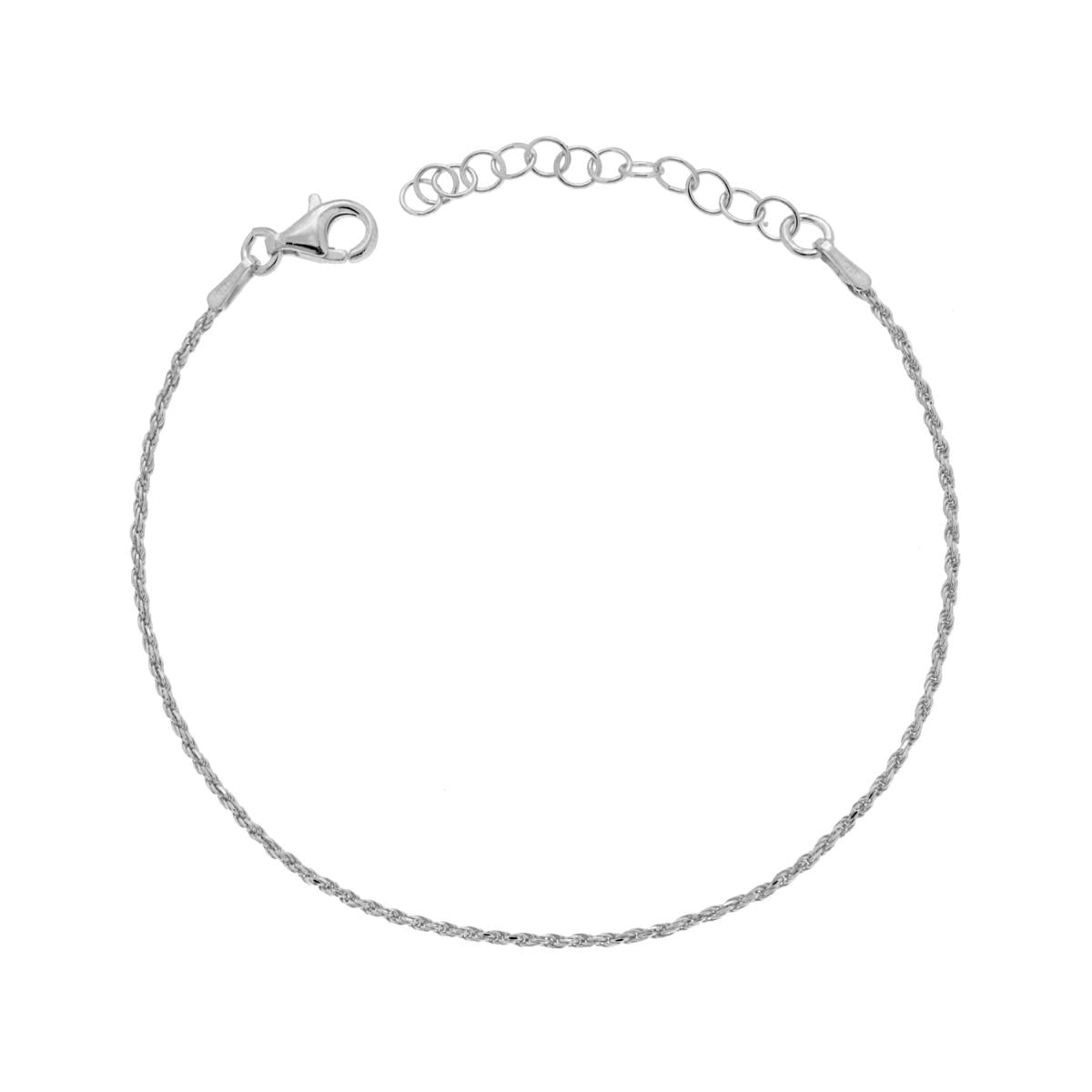 Bracciale Catena Corda Diamantata 025 sezione mm 1