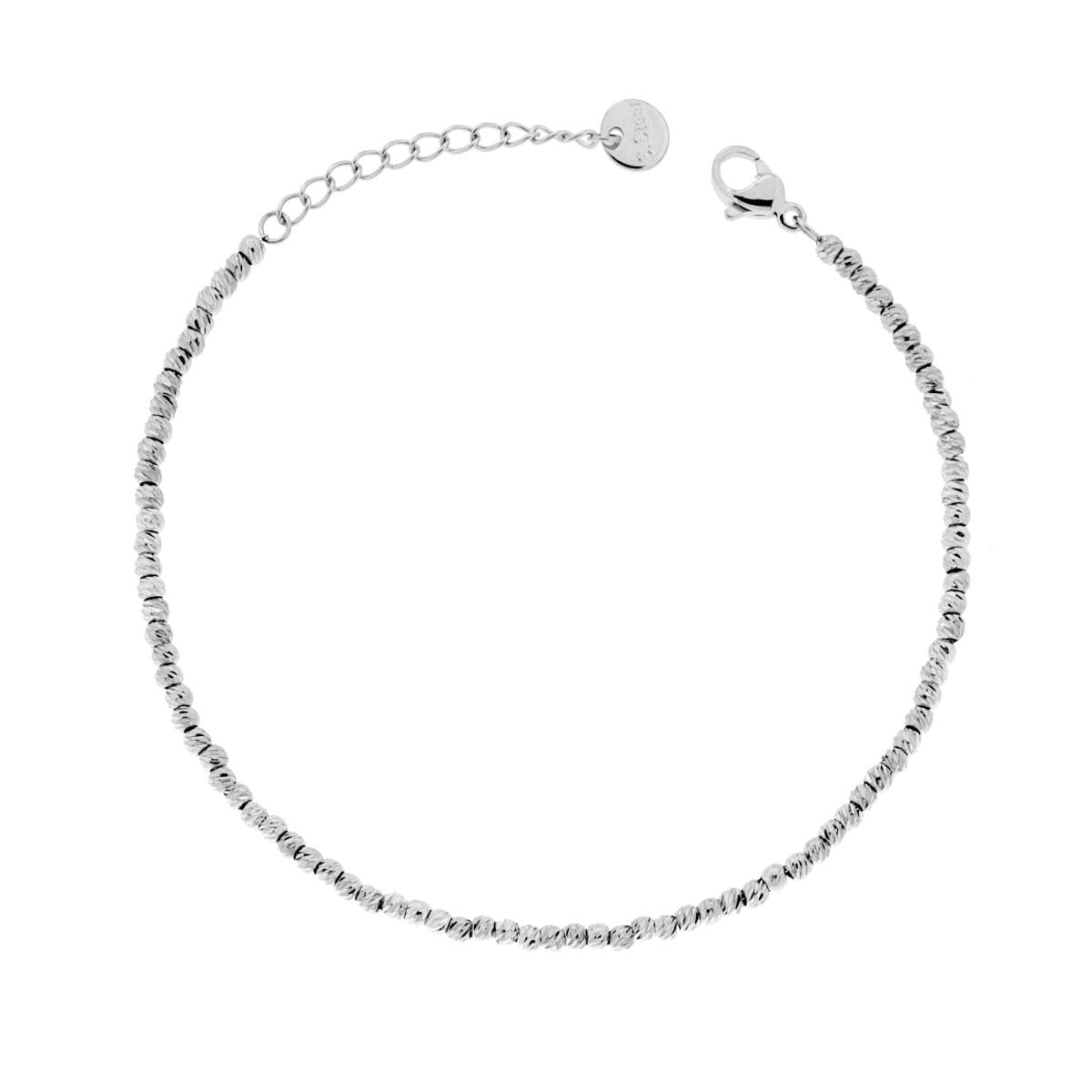 Bracciale Catena con Palline Diamantate mm 2