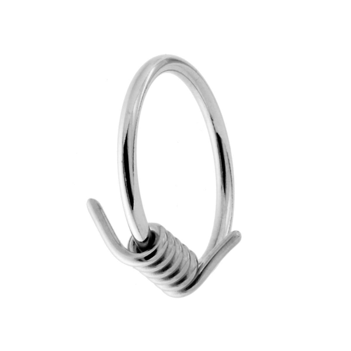 Body Piercing Cerchio mm 19 con Filo Spinato in ACCIAIO Chirurgico