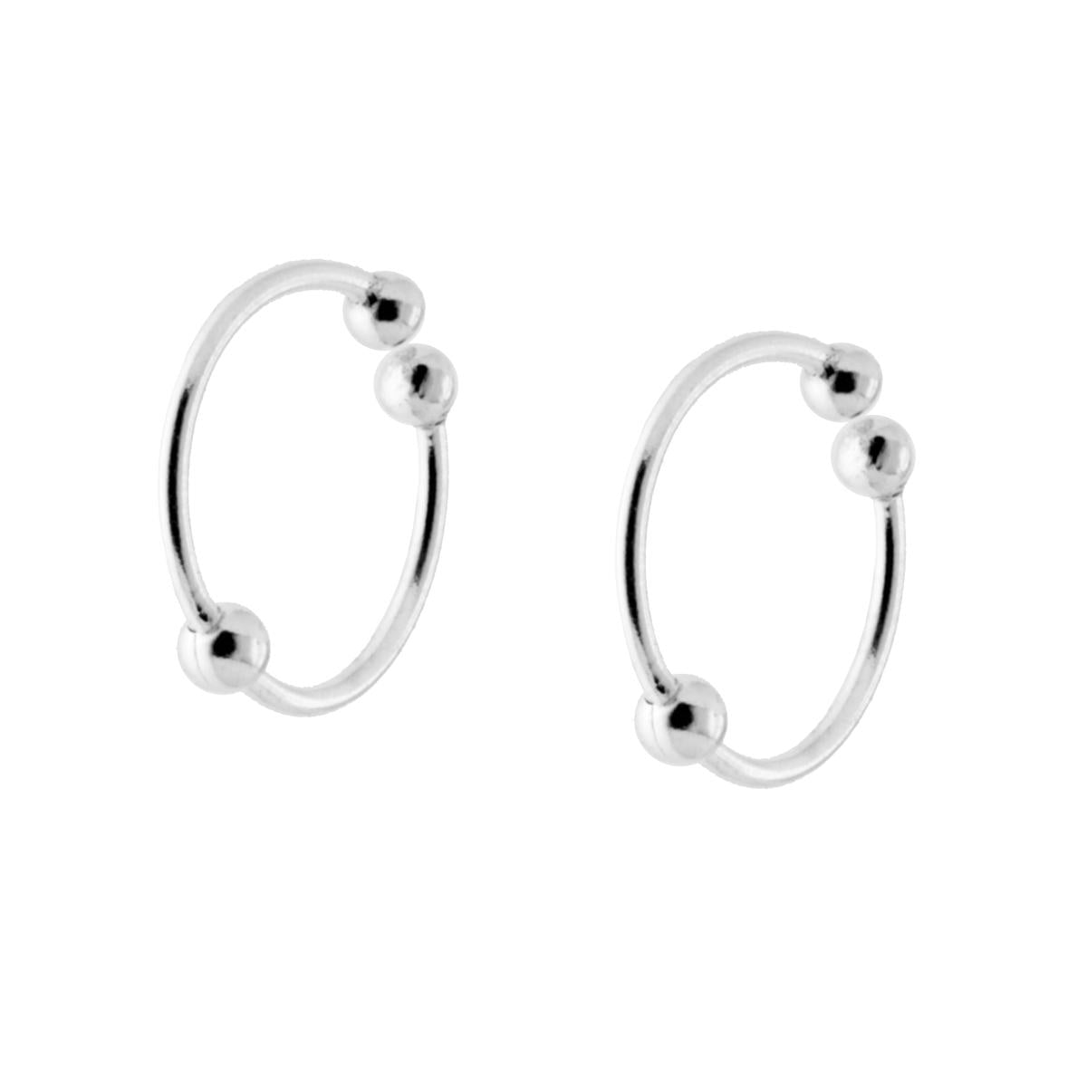 Orecchini per lobo senza buco a Cerchio in ARGENTO 925