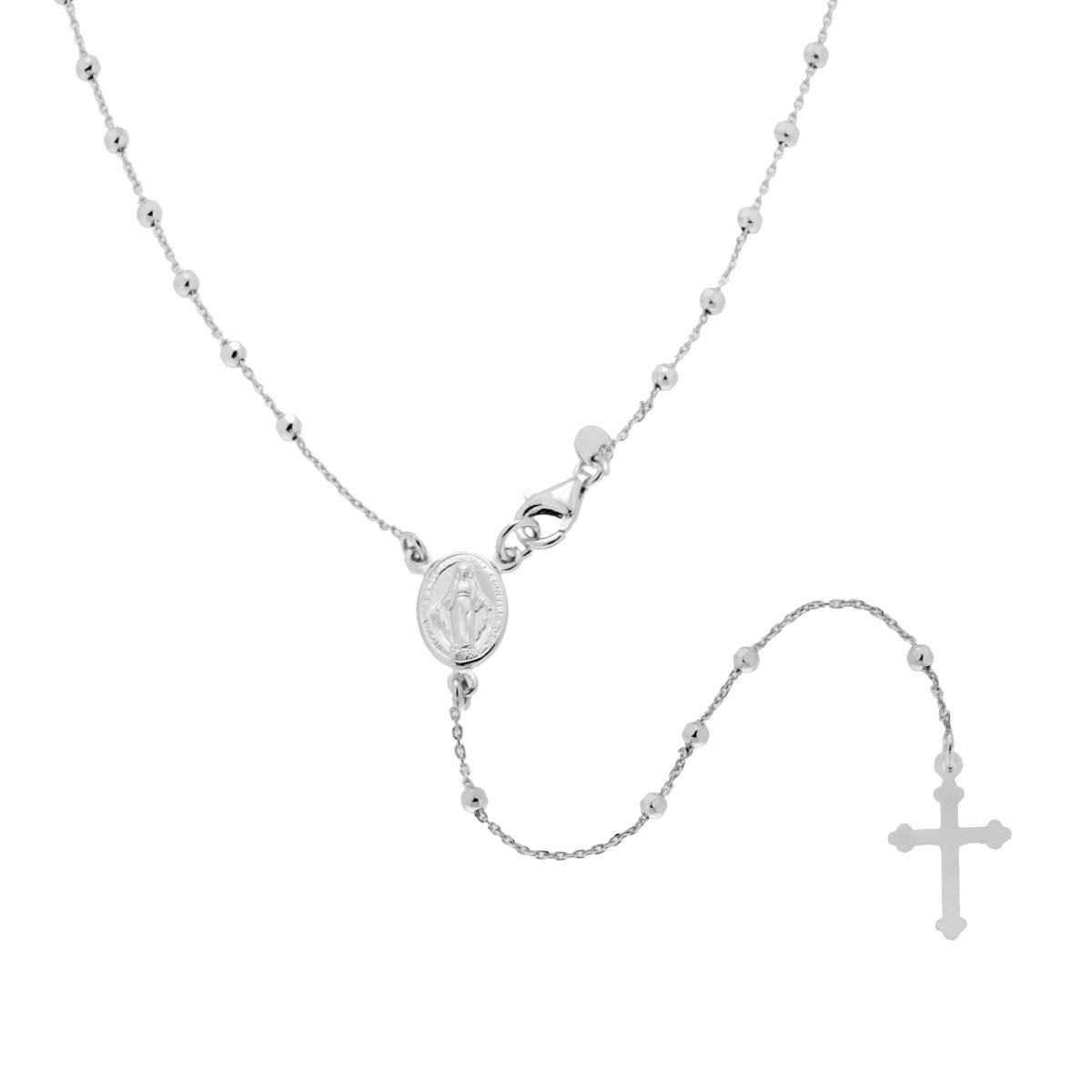Collana Rosario cm 50 con Palline Diamantate mm 2