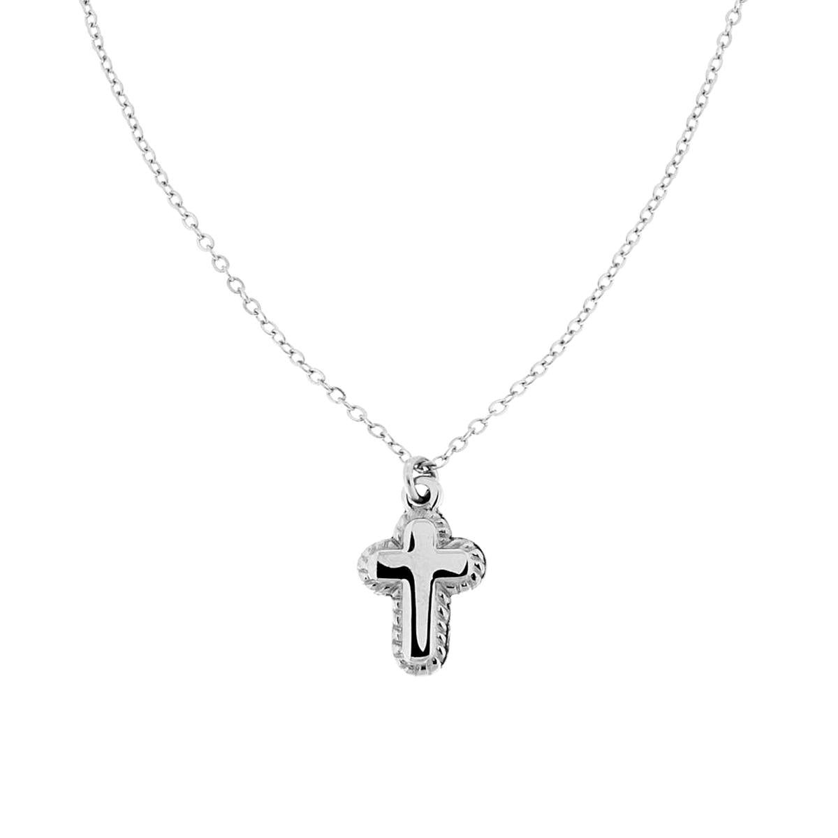 Collana con pendente a forma di Croce in ACCIAIO