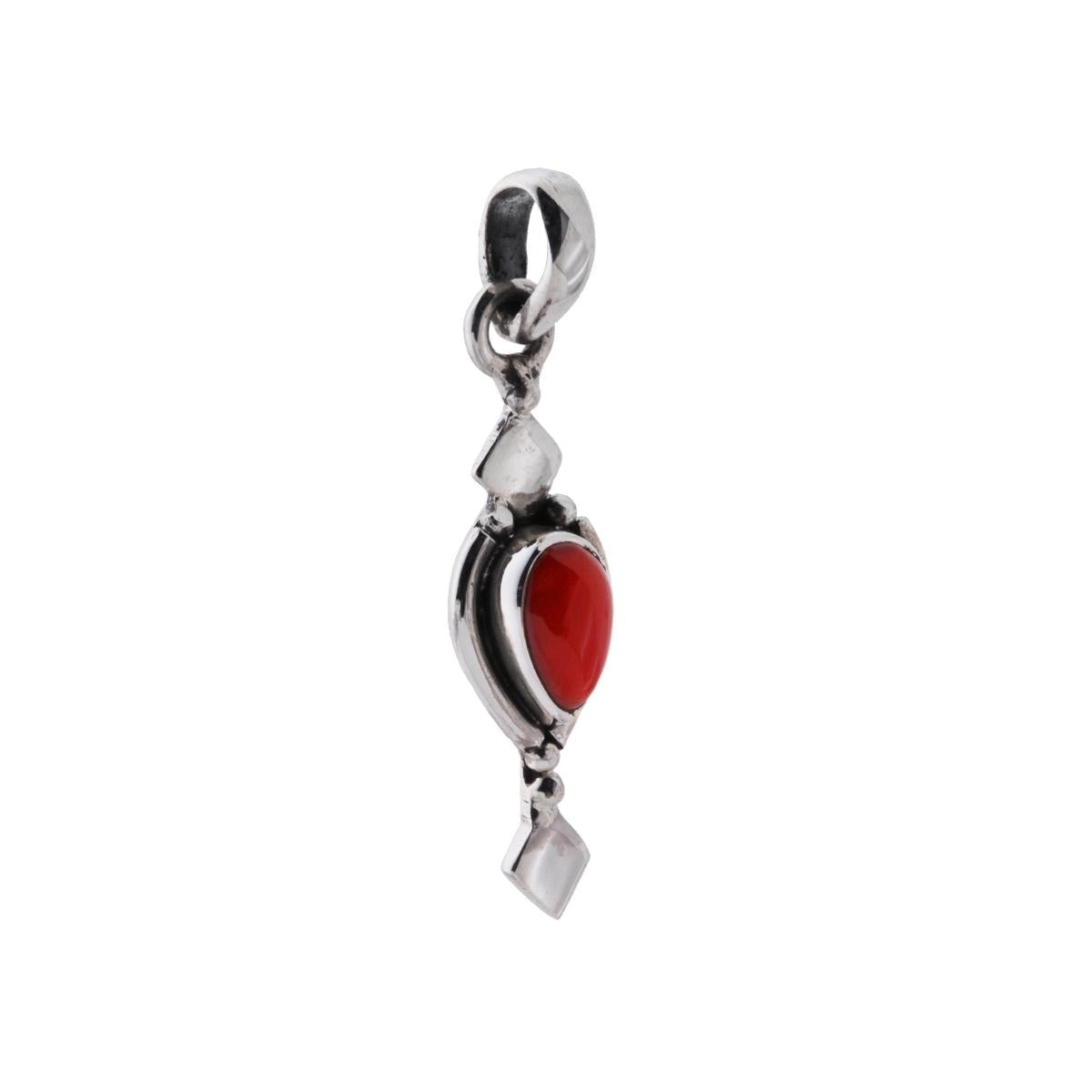 Ciondolo Etnico Goccia con Pietre Naturali in ARGENTO 925