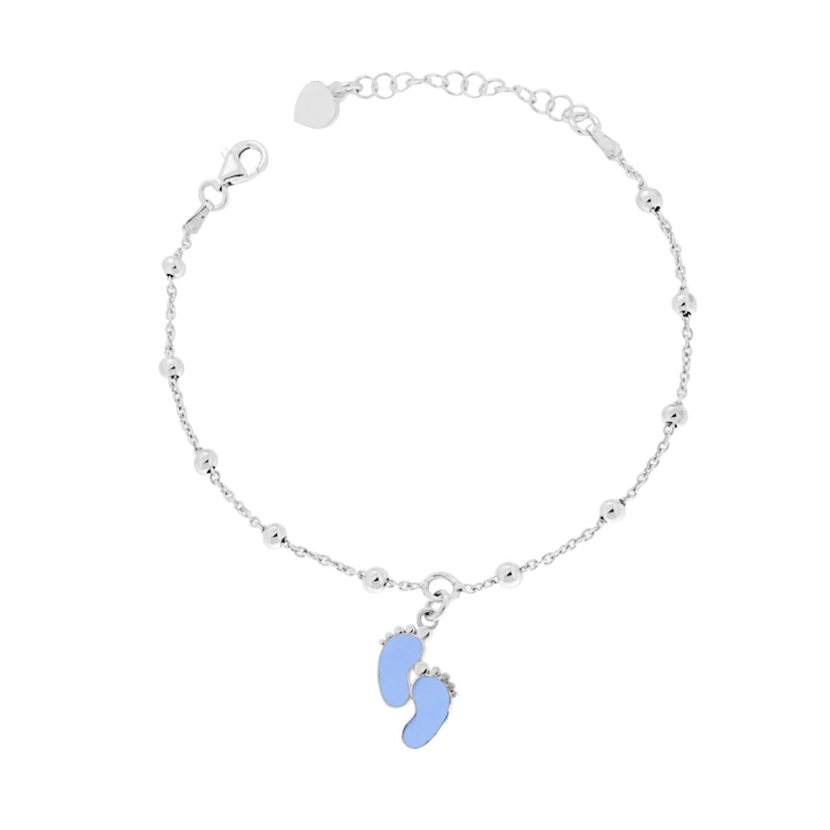Bracciale Catena Rolo e Palline lisce mm 2