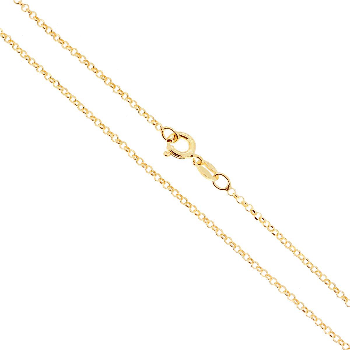 Catena Rolo Diamantata 025 sezione mm 1.7 lunghezza cm 45 in ARGENTO 925 Galvanica Oro