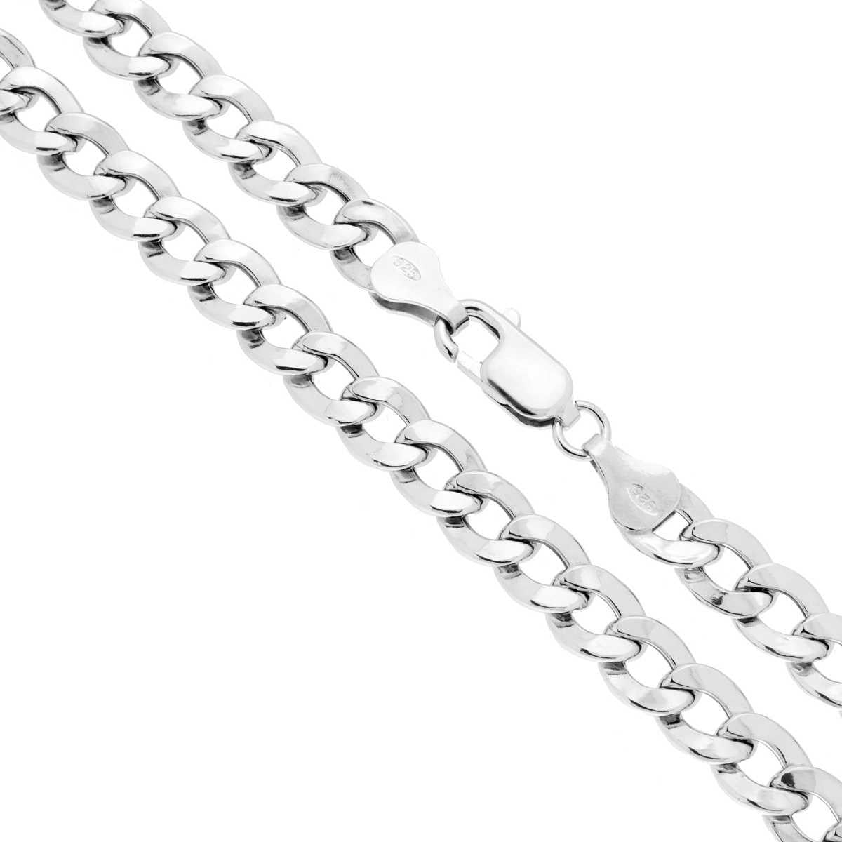 Catena Grumetta Piatta Vuota 160 sezione mm 6.5 lunghezza cm 55 in ARGENTO 925