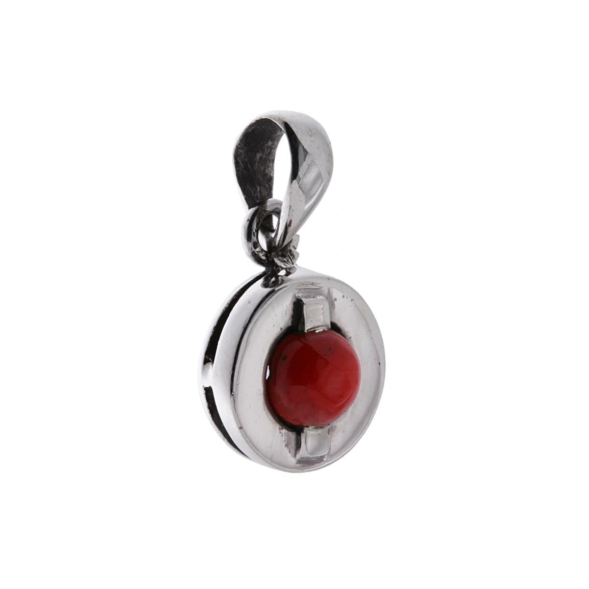 Ciondolo Etnico Tondo con Pietre Naturali in ARGENTO 925