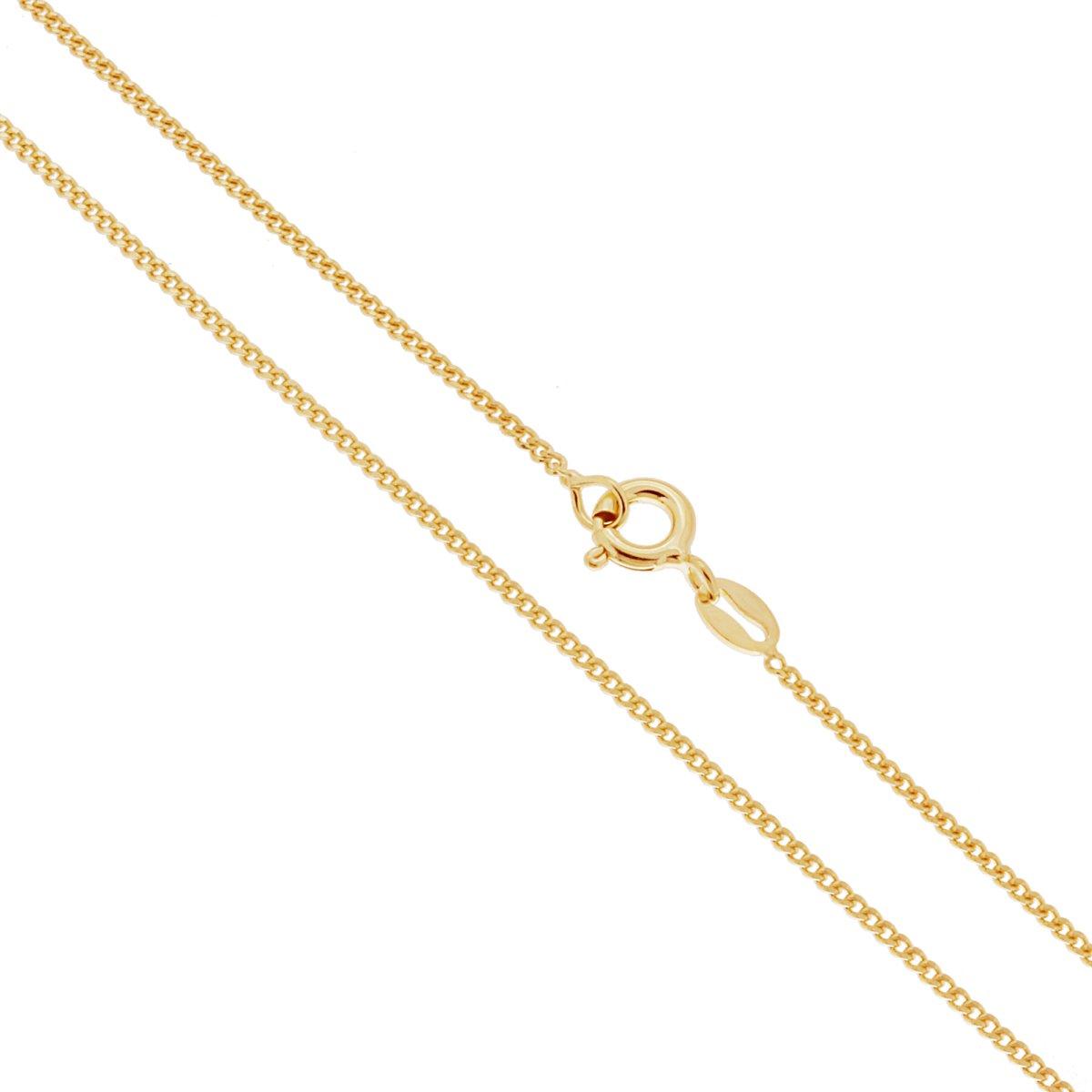 Catena Grumetta Diamantata 040 sezione mm 1.4 lunghezza cm 40 in ARGENTO 925 Galvanica Oro
