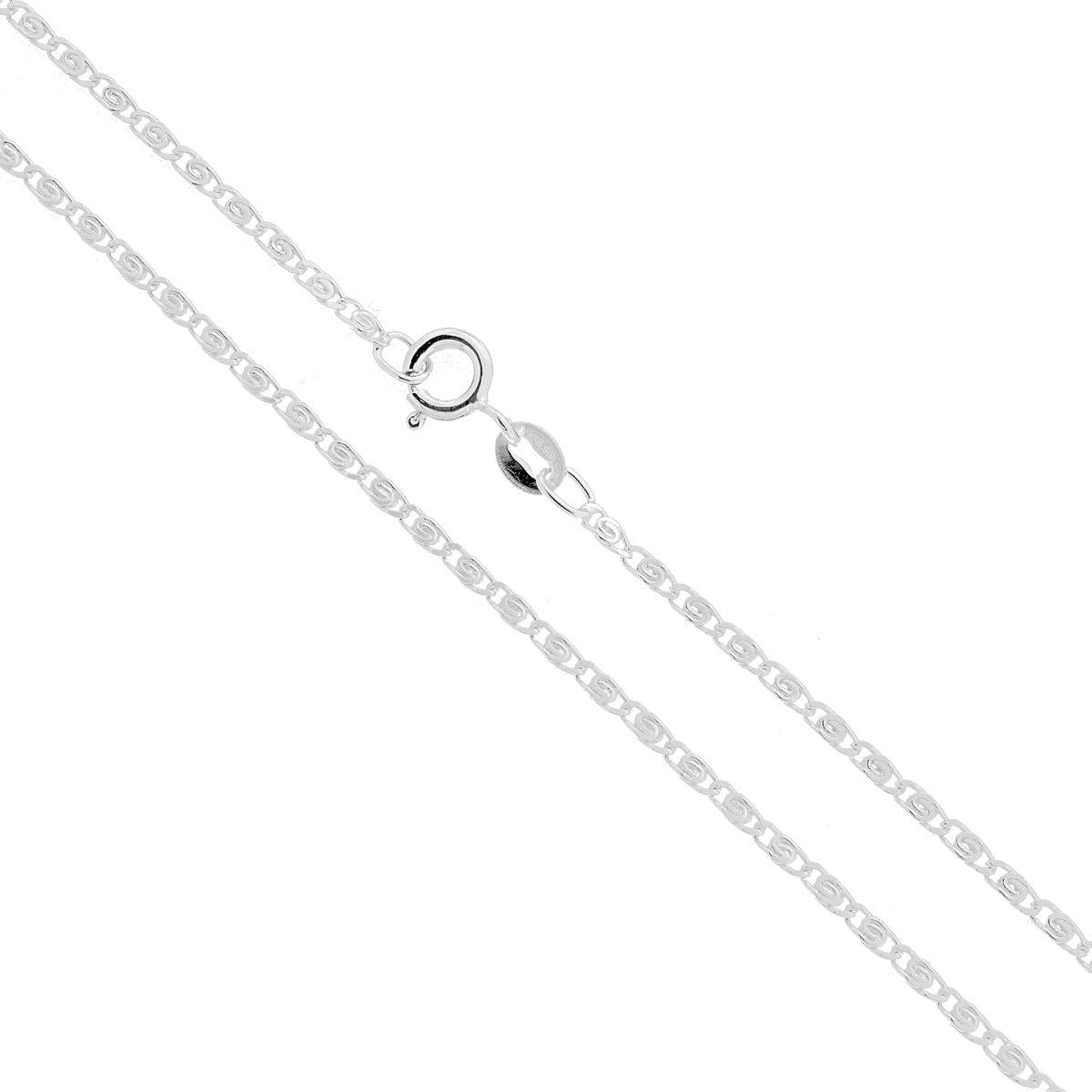 Catena Lumachina Diamantata 040 sezione mm 1.8 lunghezza cm 40 in ARGENTO 925