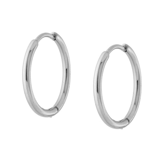 Orecchini Cerchio Scattino mm 17 in ACCIAIO