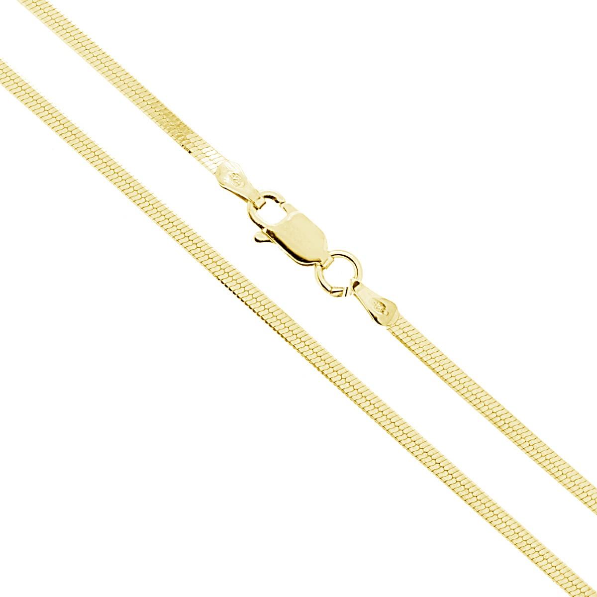 Catena Magik Diamantata 030 sezione mm 2.1 lunghezza cm 40 in ARGENTO 925 Galvanica Oro