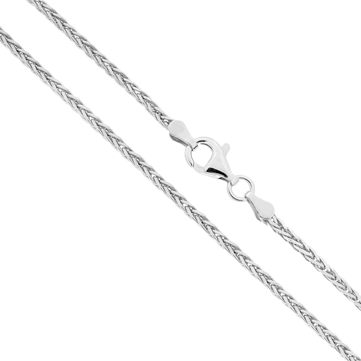 Collana catena spiga tripla 050 quadrata sezione mm 1
