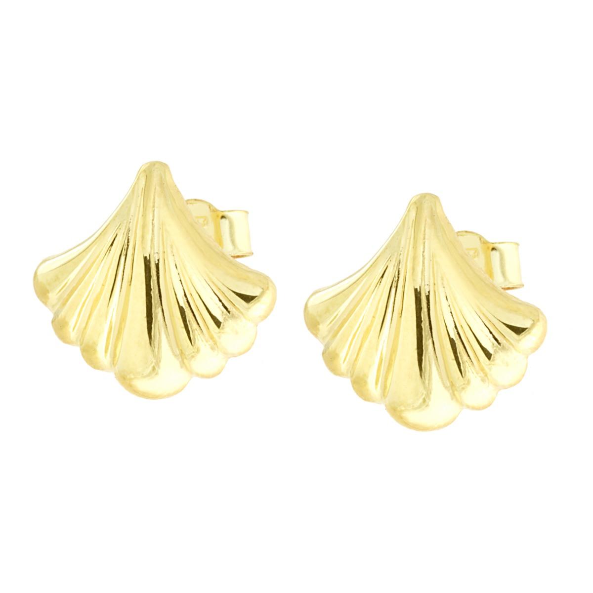 Orecchini Conchiglia in ARGENTO 925 Galvanica Oro