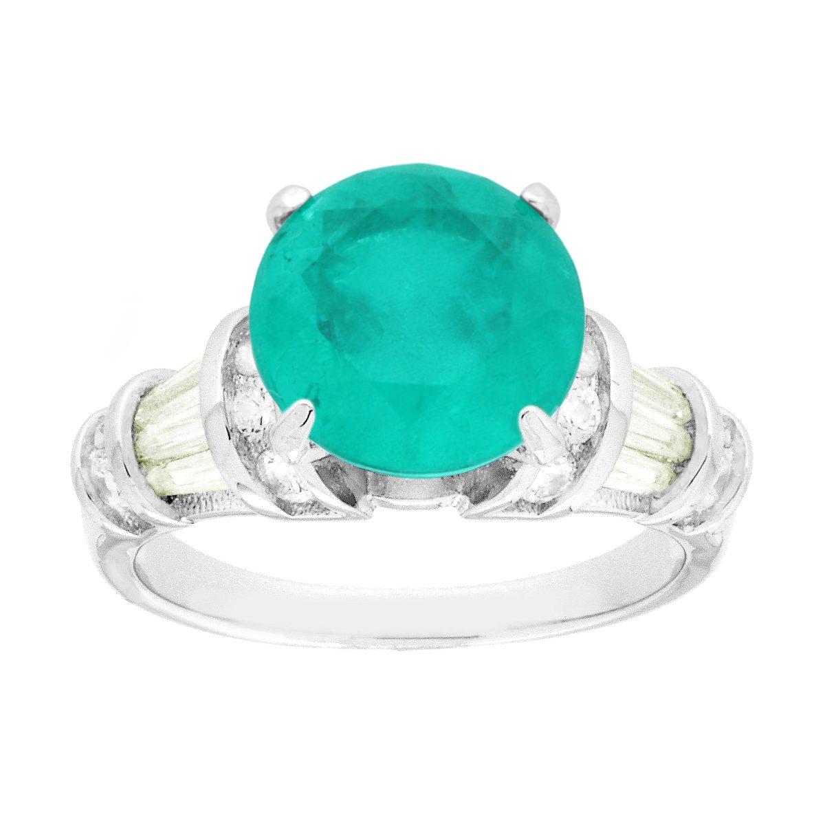 Anello Solitario Tormalina Paraiba con Cubic Zirconia Topazio Giallo in ARGENTO 925 Galvanica Rodio<BR><BR>
