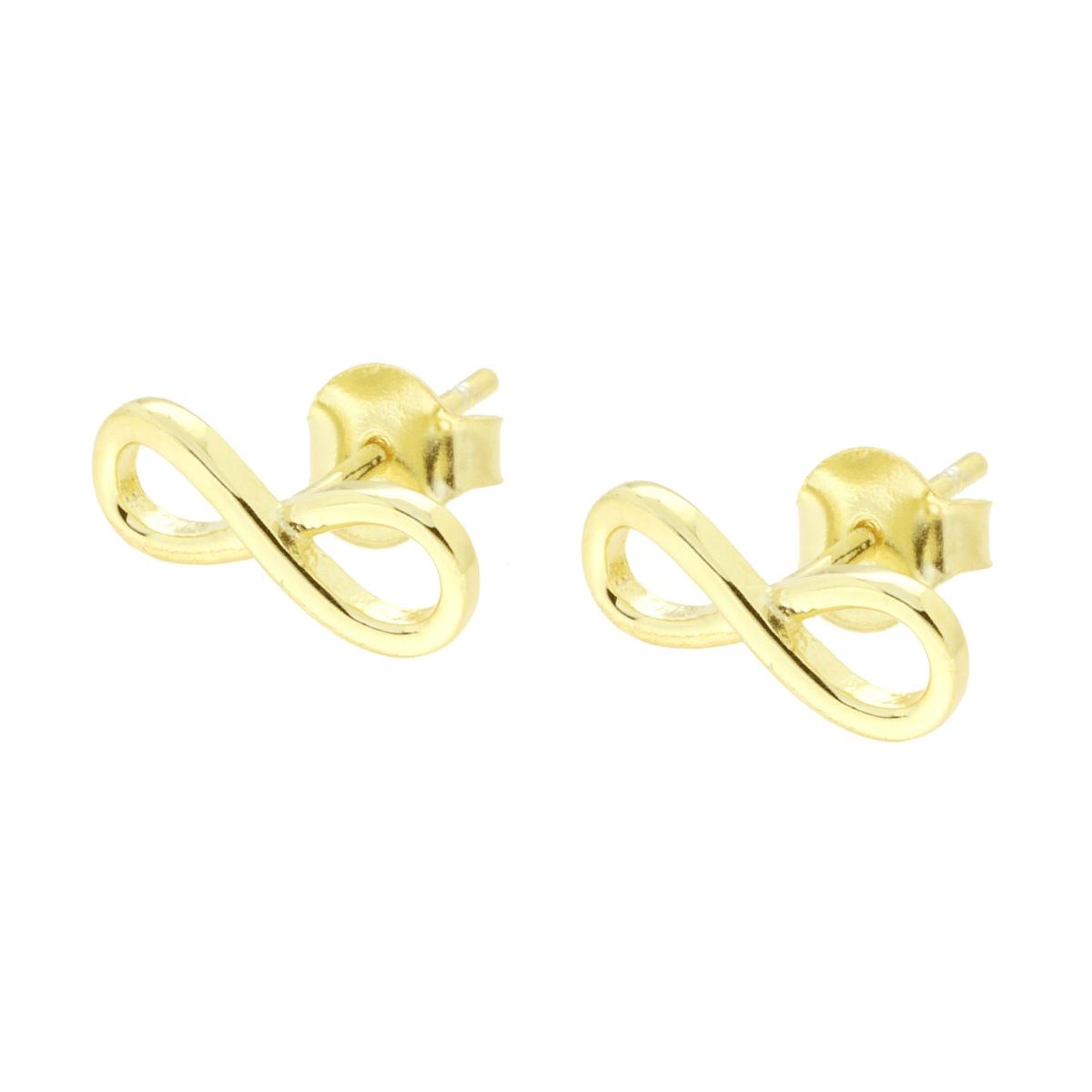 Orecchini Infinito in ARGENTO 925 Galvanica Oro