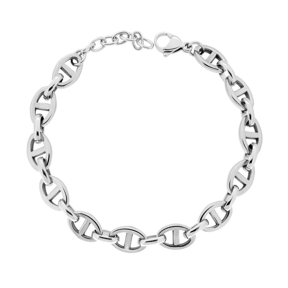 Bracciale Uomo Catena Traversino in ACCIAIO
