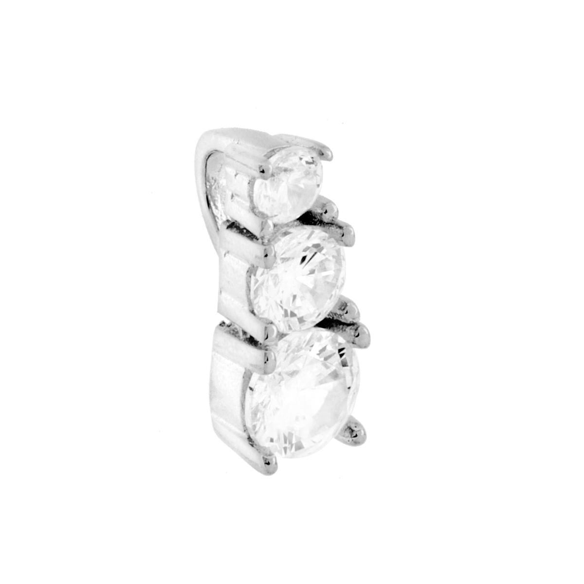 Ciondolo Punto Luce Trilogy degrade con Cubic Zirconia Bianchi in ARGENTO 925 Galvanica Rodio