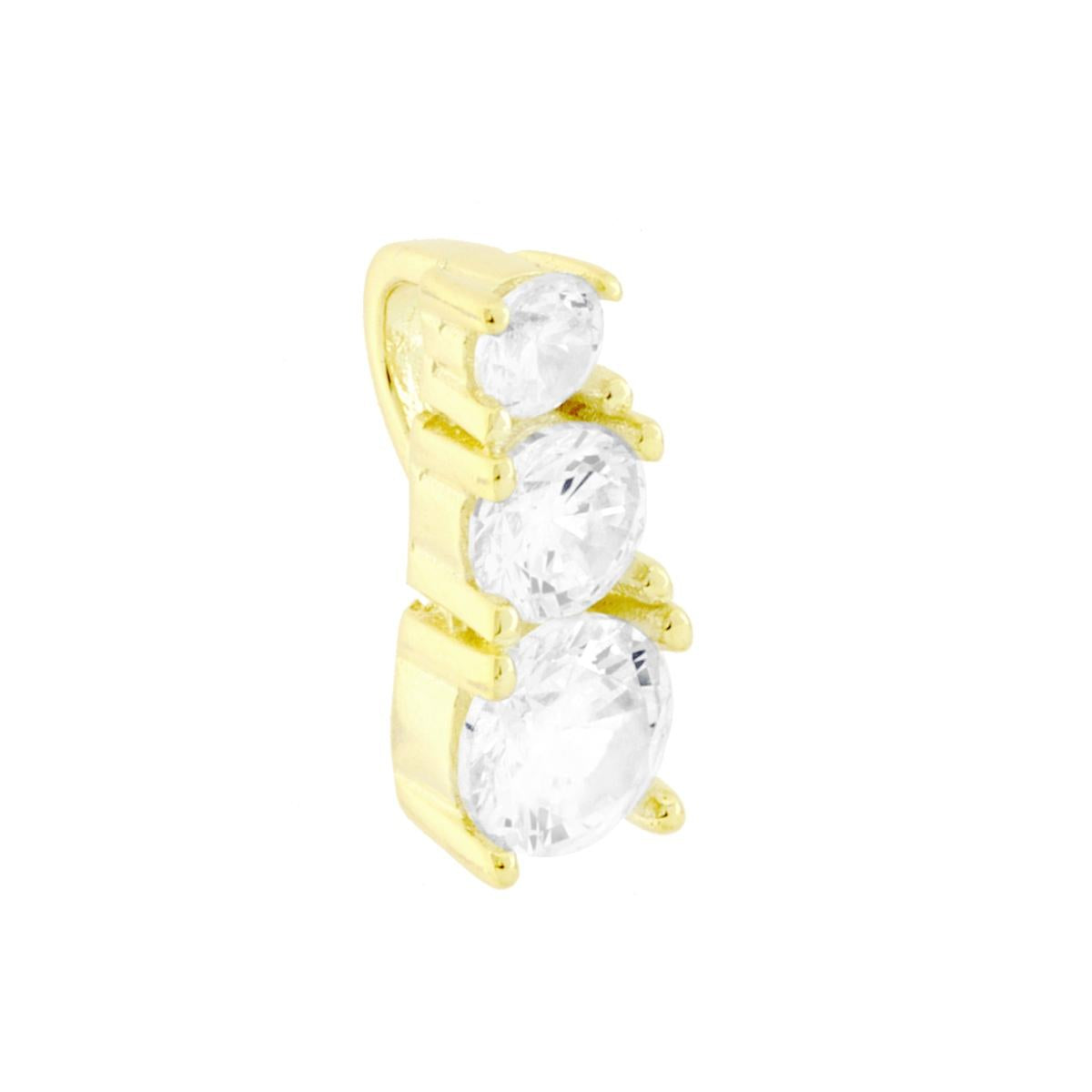 Ciondolo Punto Luce Trilogy degrade con Cubic Zirconia Bianchi in ARGENTO 925 Galvanica Oro