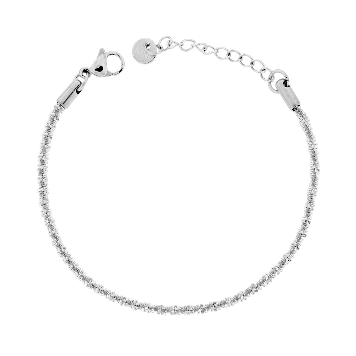 Bracciale Catena Disco Diamantata mm 2