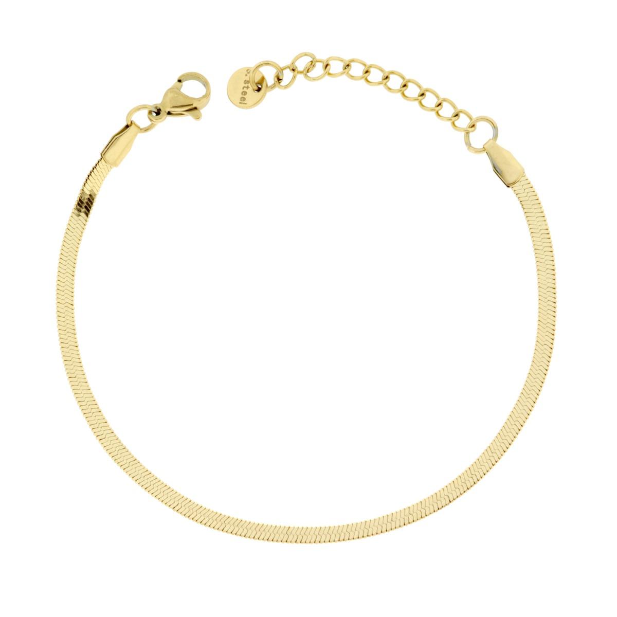 Bracciale Catena Magik mm 2.5 in ACCIAIO colore Oro