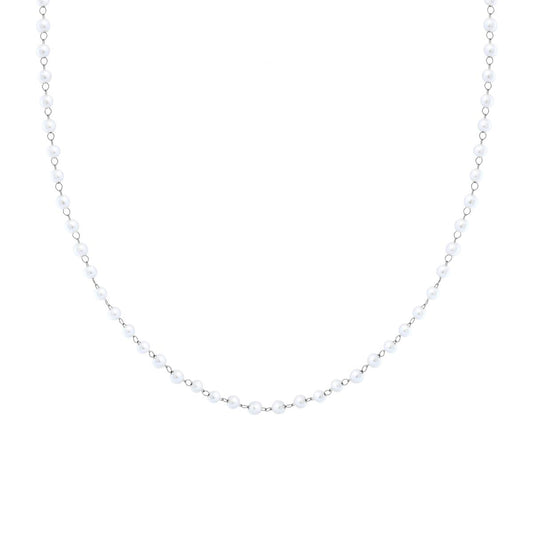 Collana Catena di Perle in ACCIAIO