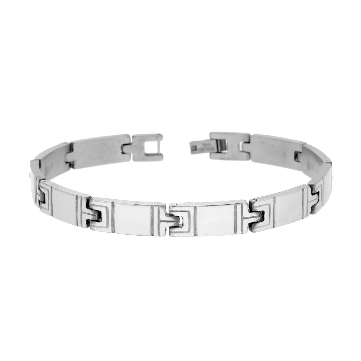 Bracciale Uomo Maglia Imperniata in ACCIAIO<BR>