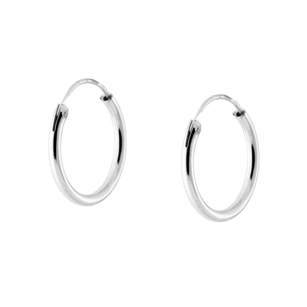 Orecchini Cerchio mm 12 in ARGENTO 925