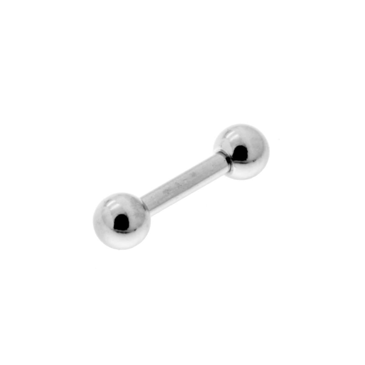 Body Piercing Helix Trago mm 12 con Palline mm 3 in ACCIAIO Chirurgico