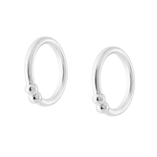 Orecchini lobo senza buco a Cerchio in ARGENTO 925